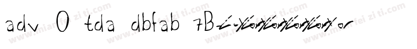 adv O tda dbfab 7B字体转换